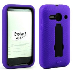 Alcatel One Touch Evolve 2 4037T Armor Hybrid Stand Case (Purple)